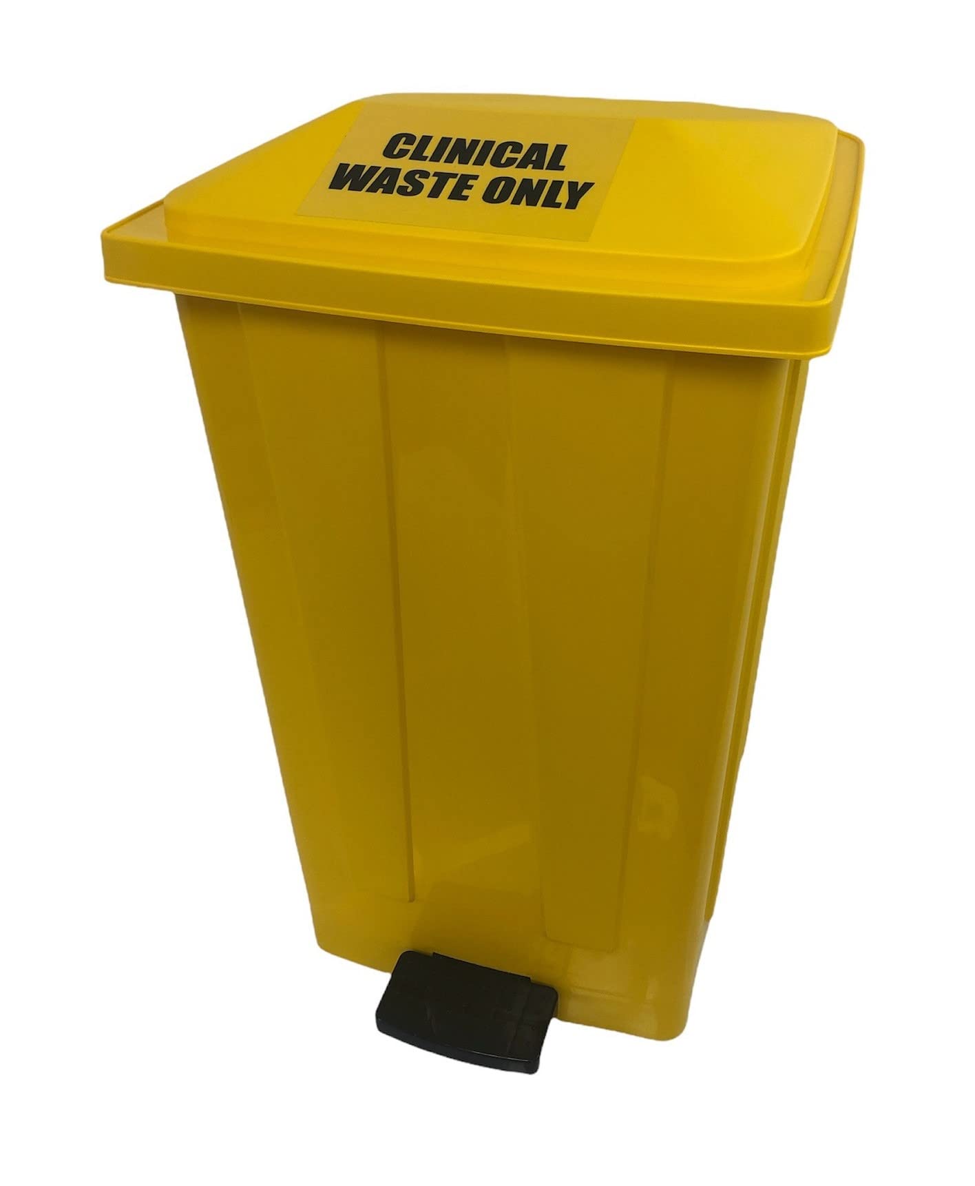 – 50L Litre Yellow Medical Clinical Recycling Commercial Utility Waste Trash Pedal Bin (1)
