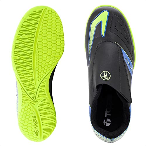 Chuteira Provoke Infantil Futsal, Topper, Meninos, Preto/Amarelo Neon, 34