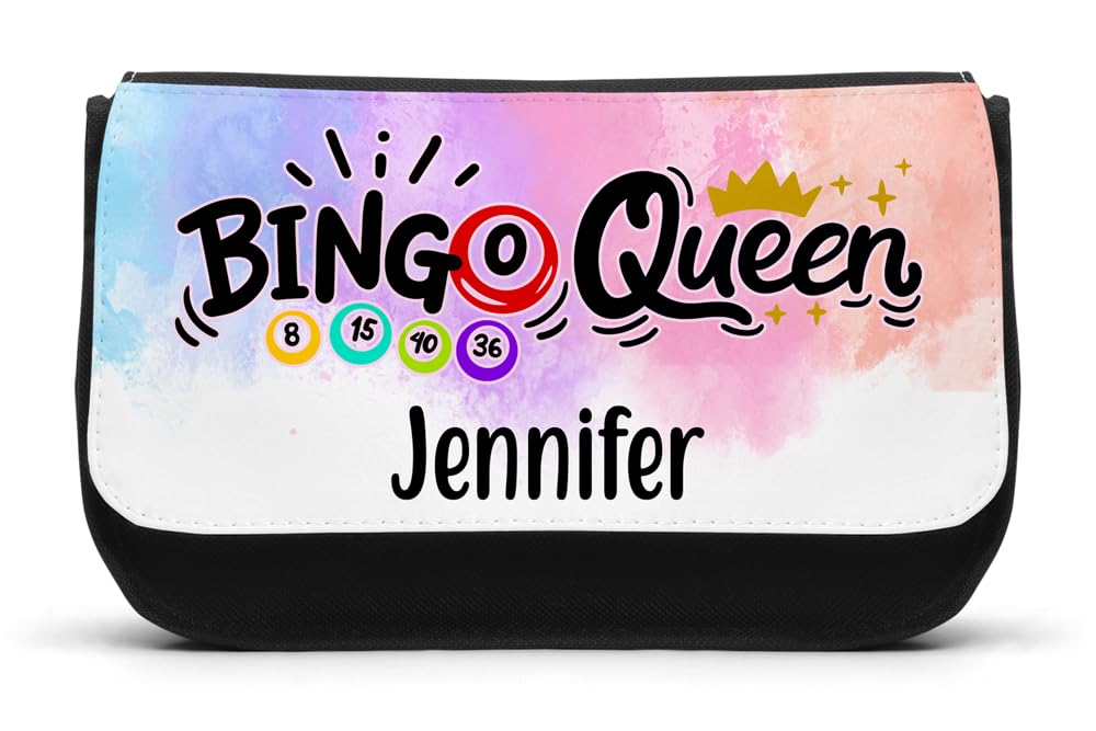 EnvyFone Personalised Bingo Queen Dabbers Pen Carry Case Bag Pouch Pencil Accessories Add Any Name Ladies Gift ZP1