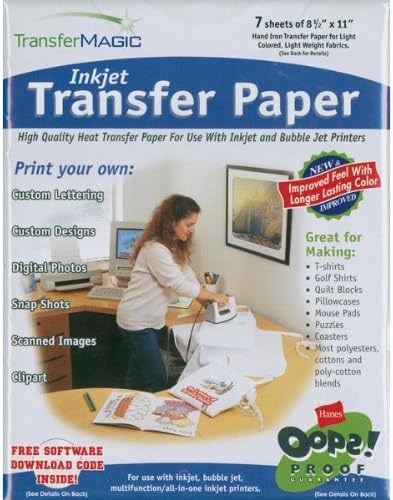 Transfer Magic 651480 8 - .5 in. x 11 in. Ink Jet Transfer Paper - 7-Package by Transfer Magic