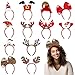 JKKLCC 12pcs haarreifen weihnachten,weihnachts haarreif für Damen und Herren, weihnachts kopfschmuck umfasst Santa Claus, Rentiergeweih, Schneeflocken, Pailletten und Bögen Designs Kopf Geweih günstig Kaufen-JKKLCC 12pcs haarreifen weihnachten,weihnachts haarreif für Damen und Herren, weihnachts kopfschmuck umfasst Santa Claus, Rentiergeweih, Schneeflocken, Pailletten und Bögen Designs
