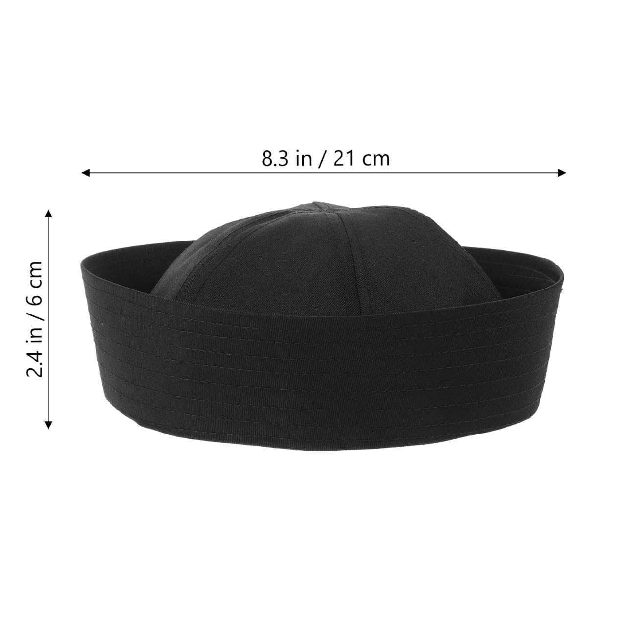 Healeved Sailor Captain Hat for Adults and Comfortable Soft Fabric Nautical Theme Party Cosplay Performance Black Boat Captain Hat for Women Men - Image 4