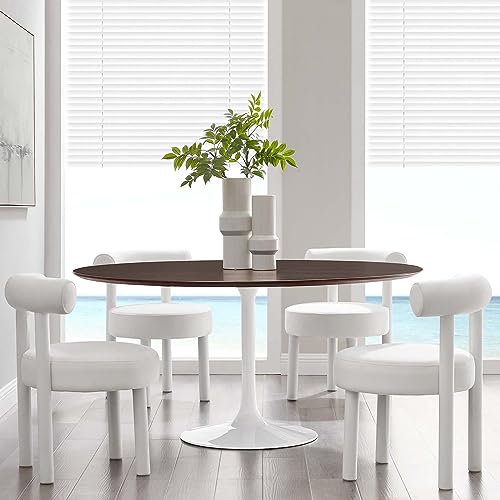 Image of Modway Lippa Dining Table, 60 inch, White Cherry Walnut