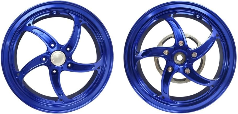 MOS Forged Aluminum Alloy Rims Wheels Compatible with Vespa Sprint 125/150 (Light Gold)
