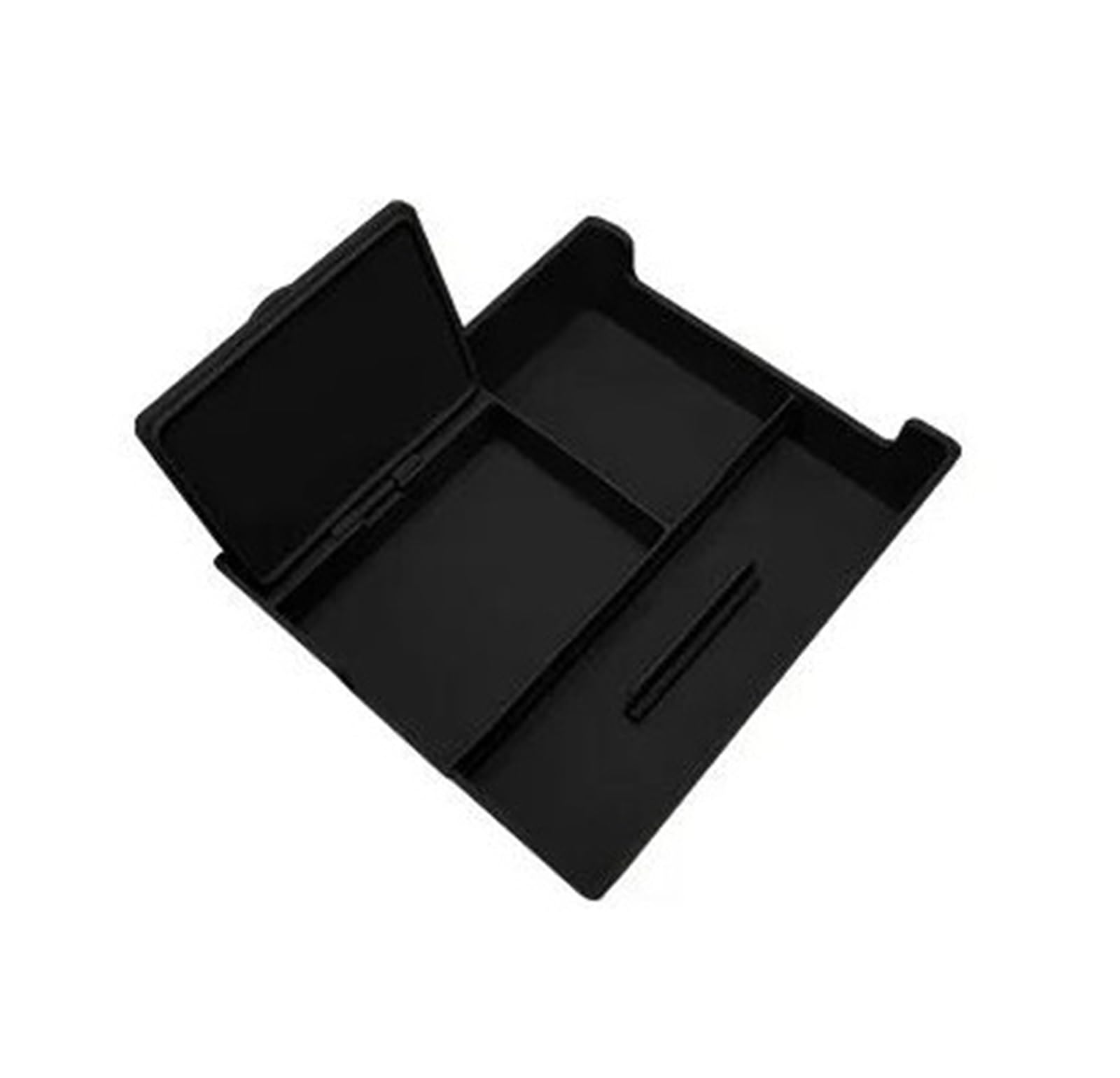 Fcaopcwama Black For Audi A6l C8 A7 4K 2019-2024 Car Silicone Storage Box Central Armrest In-Car Pad Auto Accessories Car Armrest Storage Box