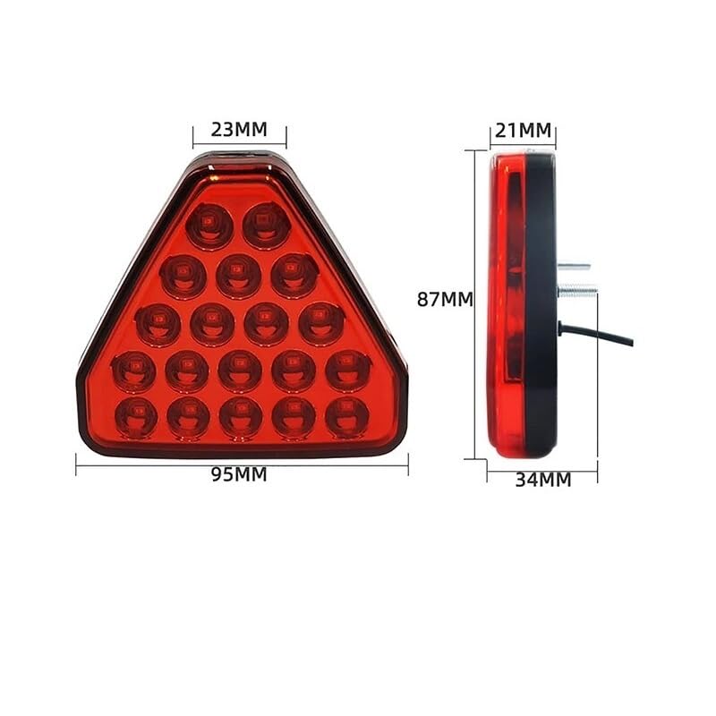 Feu stop arrière triangulaire style F1 universel pour modification auto
