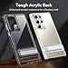 ESR for Samsung Galaxy S24 Ultra Phone Case, 3 Stand Modes Kickstand for S24 Ultra Cover, Military-Grade Drop Protection, Slim Fit, Boost Series Case, Clear