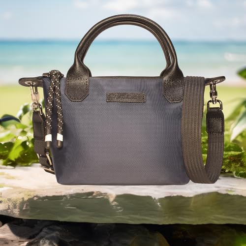 Image of Designer Mini Tote Bag for Women - Lightweight Crossbody Purse with Adjustable Dual Straps (2-Way Carry)