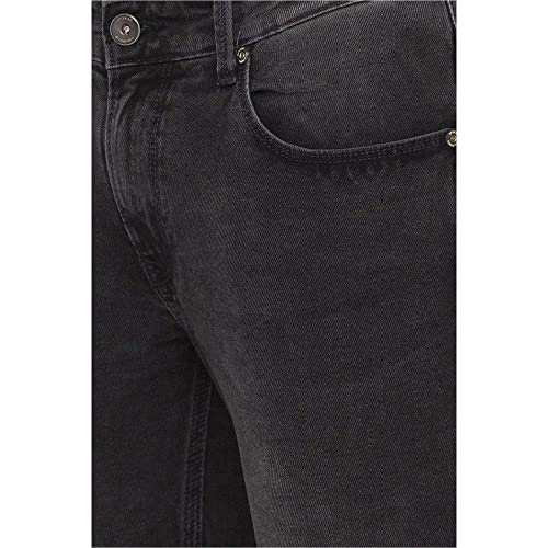 Image of Spykar Mens Cotton Carbon Black Solid Jeans