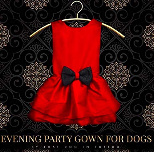 That Dog in Tuxedo Dog Clothes Dog Party Dress - Red (Size 19) 1