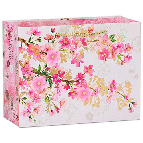 Papyrus 13' Large Gift Bag (Graceful Bloom) for Weddings, Bridal Showers, Birthdays and All Occasions (1 Bag)