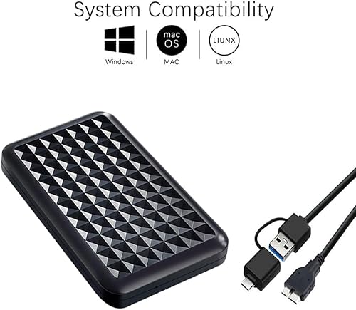 Miniatura 2 de Disco duro externo portátil ultradelgado de 500 GB, 2.5 pulgadas, USB 3.0, almacenamiento HDD para PC, Mac, portátil, PS4, PS5, Xbox one