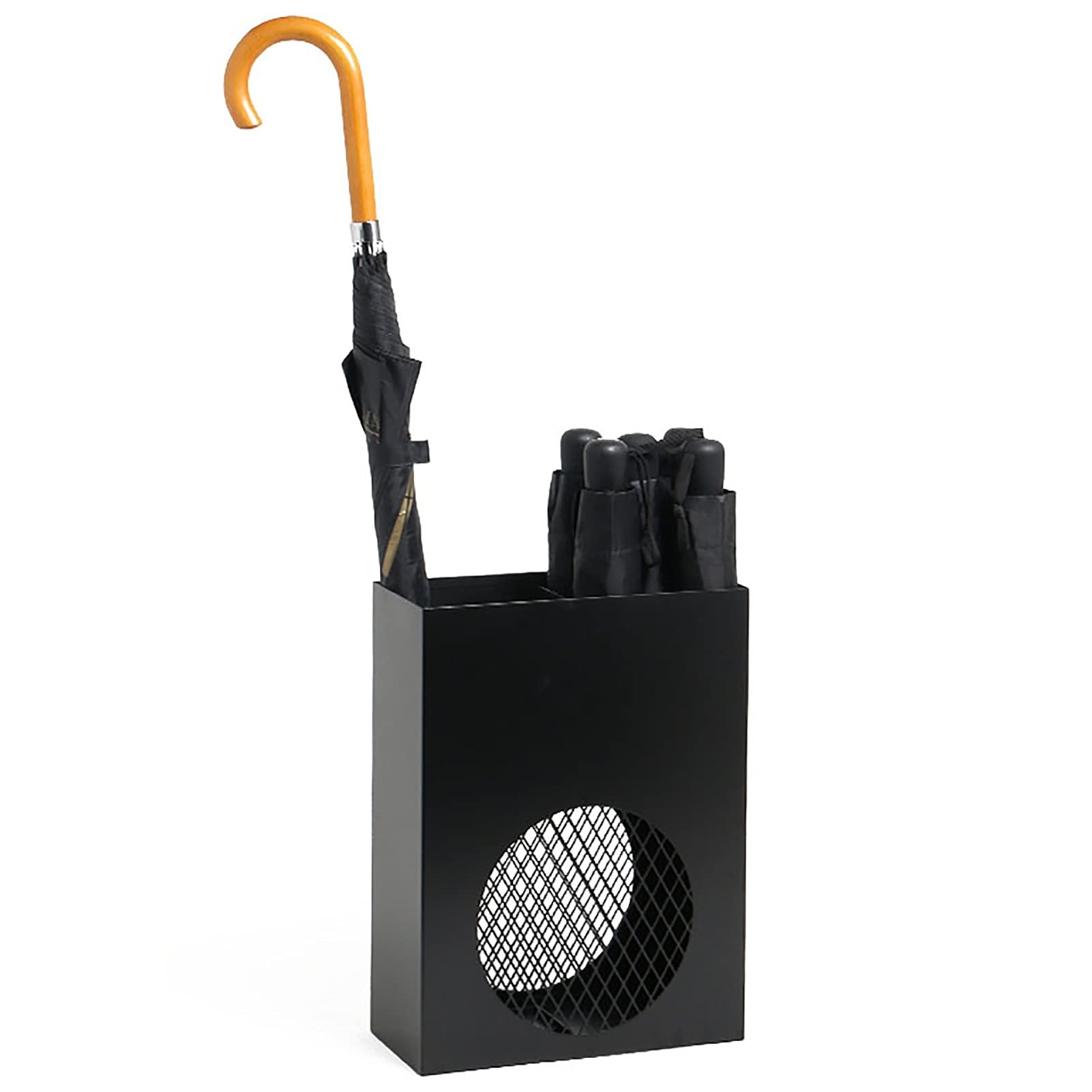 Support de rangement rectangulaire pour parapluie en métal durable