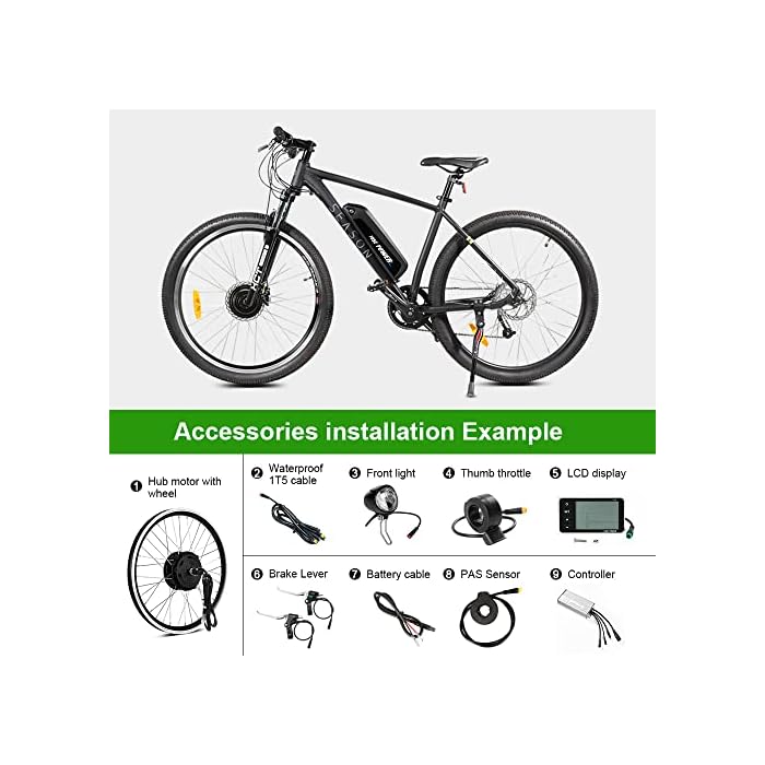 YOSE POWER 20'' / 24'' / 26'' / 27.5'' / 28'' ebike 36V250W Conversion Kit - Image 7