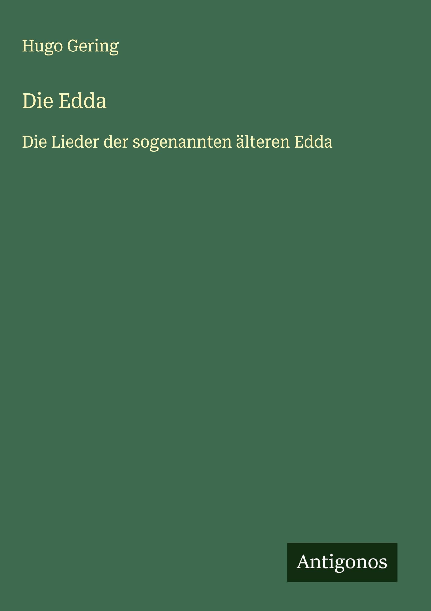 L'Edda Poétique recueil de chants mythologiques scandinaves