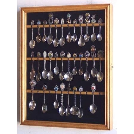 Amazon.com: 36 Souvenir Tea Spoon Display Case Rack Wall Mountable ...