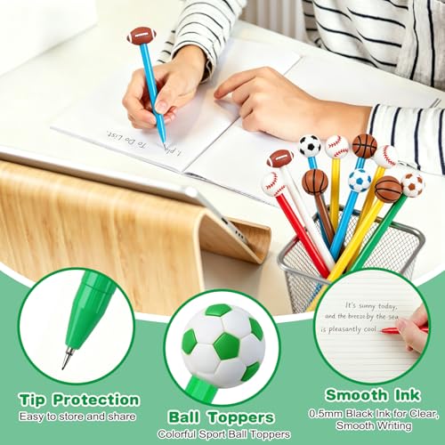 SAYAYA Bolígrafos gel temática deportiva 24 piezas miniatura 4