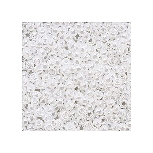 10 g TOHO Round Seed Beads Rocailles, Size 8/0, Ceylon Snowflake (# 141), Japan, Glass โ image 1