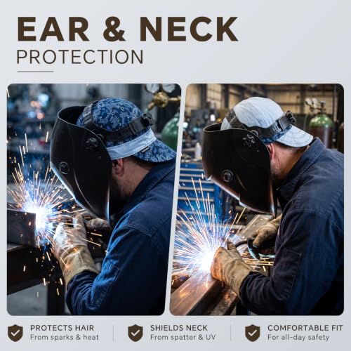 Image of Fullsheild Reversible Welding Cap Protective FR Welder Hat for Men, 7 7 /8