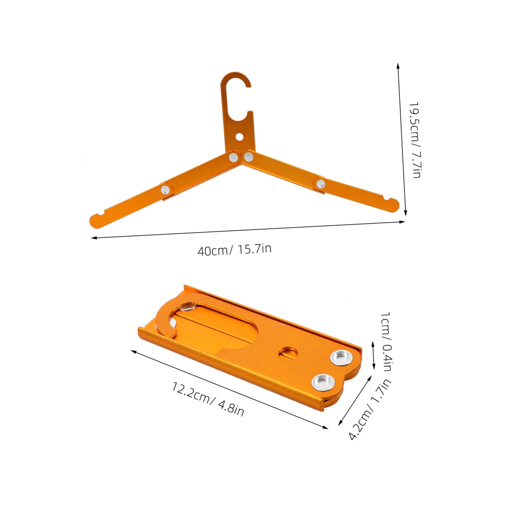 BESTYASH 3Pcs Heavy Duty Metal Travel Hangers Foldable Clothes Hangers for Closet Use Space Saving Design for Camping Cruise and Hotel Travel Accessories