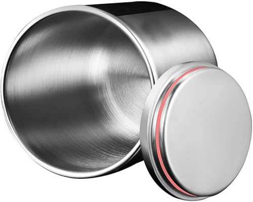 Contenedor de almacenamiento de frijoles de doble capa, 1 unidad, tanque de almacenamiento doble, acero inoxidable, café en polvo, tarro de