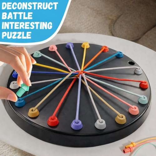 Image of KYDZOY Toys Rope Logic Puzzle Game | Brain Teaser Untangling Challenge for Kids & Adults | Multi-Level Strategy Board Games for Family Play, Travel Fun | Motor Skill & Problem-Solving Development