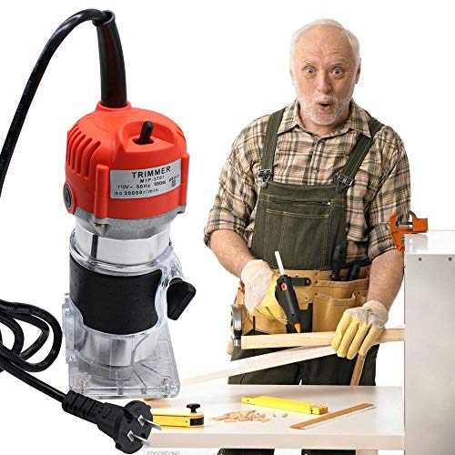 Kaning 30000Rpm 1/4'' Electric Hand Trimmer Wood Laminate Palm Router Joiner Tool 800W #TOP2