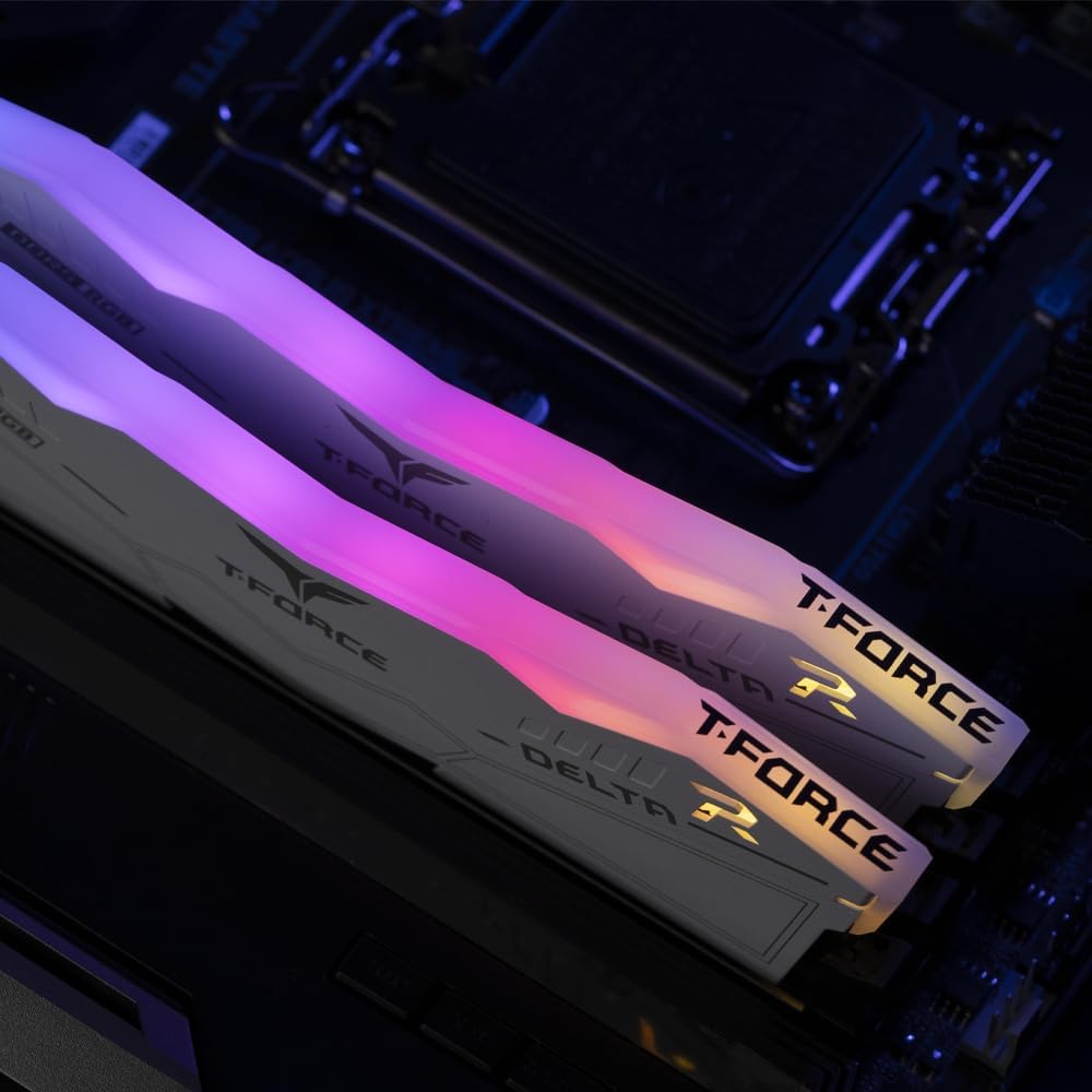 T-FORCE DELTA DDR5 32gbメモリー ホワイト DELTA RGB DDR5 DESKTOP MEMORY WHITE 16GB(1x16GB) 5600MHz CL32