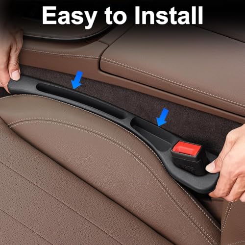 Image of XSKY Universal 2Pcs Car Seat Gap Filler Organizer | EVA Car Gap Pad with Buckle Base Fills Space Between Seat & Console | Car Phone Holder Gap Blocker for Cars, SUVs & Trucks Car Interior Accessories
