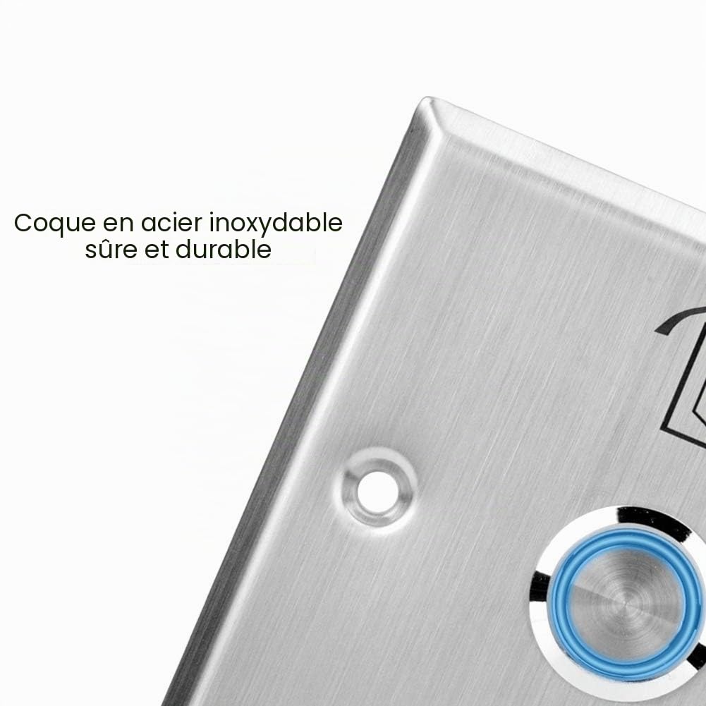 Système de contrôle d'accès, interrupteur lumineux en acier inoxydable, serrure de porte à bouton, serrure de porte de sécurité pratique, interrupteur de serrure de porte d'entrée