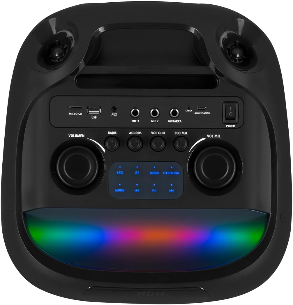 Top control panel of the Kaiser MSA-2073M speaker with various knobs and buttons.