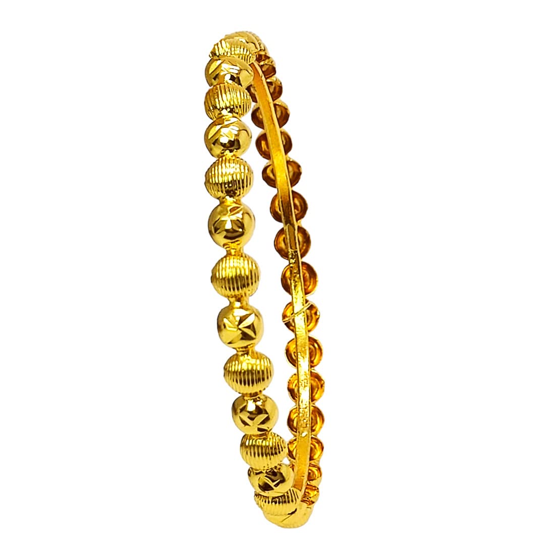 Kollam Supreme Light-weight Designer Beaded Gold Plated BrassBangle for Girls and Women