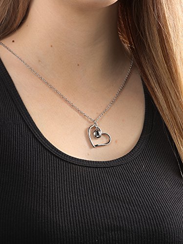 GIMMEDAT Heart Softball Silver Necklace Jewelry Player Mom Fan Gift