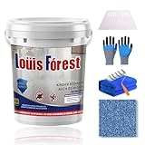 Epoxy Colored Sand Floor Paint, Louis Forest Epoxy Floor Paint, Waterproof Colored Sand Self Leveling Coating, High Gloss Marble Effect Garage Coating (1000G - Gemstone Blue)