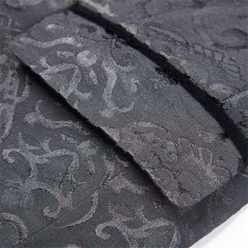 Men's Floral Suit Jacket One Button fleece Scarf Lapel Slim Fit Blazer Dinner Prom Party Wedding Tuxedo Coats3