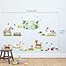 DECOWALL DW-1403 Field of Animals Kids Wall Stickers Wall Decals Peel and Stick Removable Wall Stickers for Kids Nursery Bedroom Living Room décor