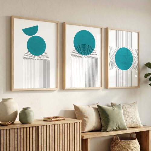 Image of kotart Classic Painting for Wall Decoration - Modern Art Wall Decor Framed Painting for Living Room Bedroom - Framed Posters /Paintings with Frame Set of 3 (Art 8)