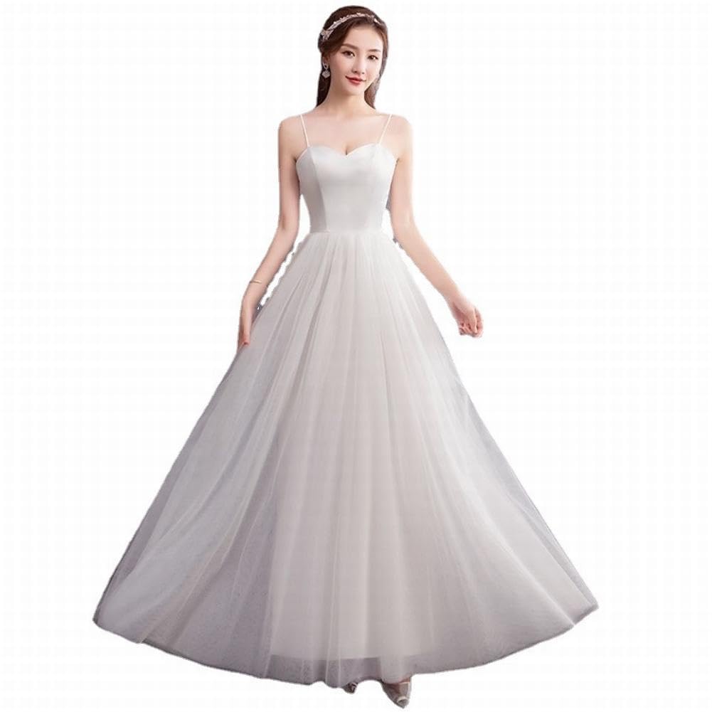 Moda ślubna Suknia ślubna w stylu europejskim Suknia damska prosta, slingowa, rękodzieło Elegancka sukienka damska Zabawna sukienka męska, biała-12, biała-12,White-12