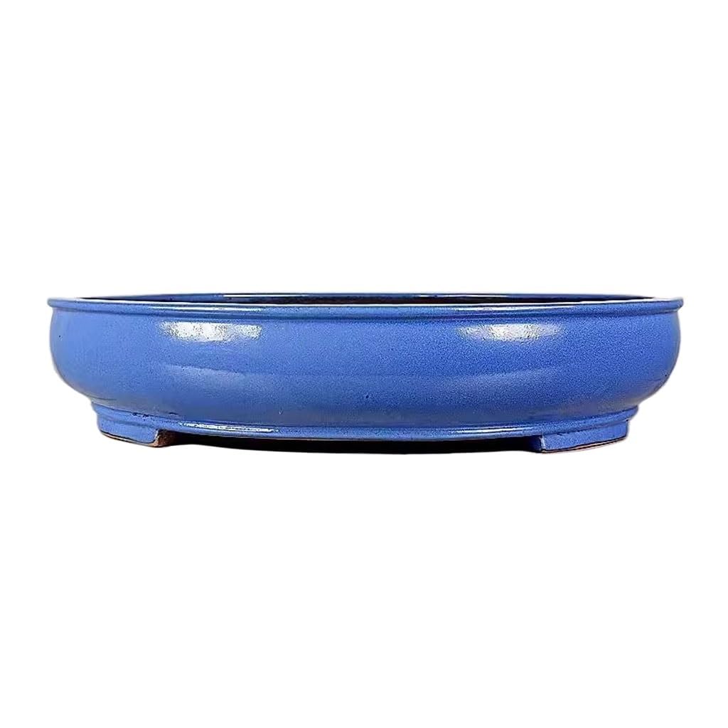 Gelasige One Color Flower Pots Plant Pots Purple Sand Color Glaze Bonsai Flower Pots Handmade Melon Shape Light Blue Glaze Flower Pots Fruits And Trees Green Plant Pots Outdoor Flower Pots