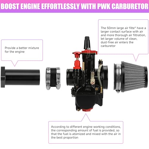Image of PWK 28mm Carburetor Kit Replacement for Predator 212 224cc 196cc 6.5hp Engine Coleman CT200U CT200U-EX BT200X KT196 Baja Warrior Trailmaster MB200 Go Kart Parts