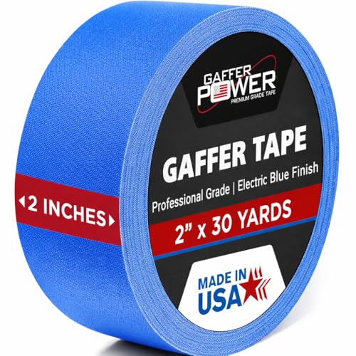 Gaffer Power Electric Blue Gaffer Tape 2&rdquo; x 30 Yards &ndash; No Residue, Made in USA, Professional...