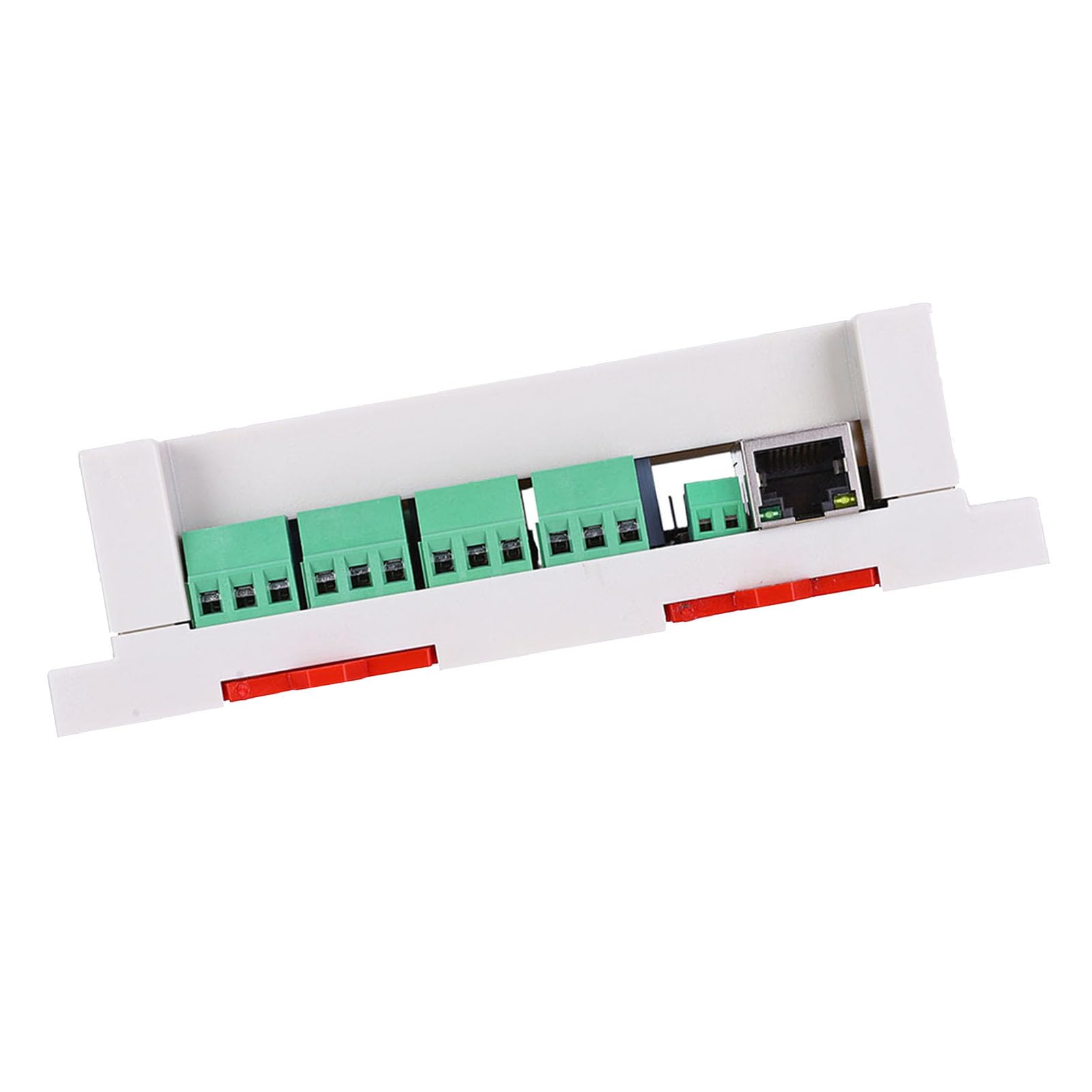 Interruptor de relé de 8 canales con módulo de control remoto IP para AC 10 A, color negro, conexión Ethernet RJ45, módulo de control de relé IP para conmutación remota. (WHITE)