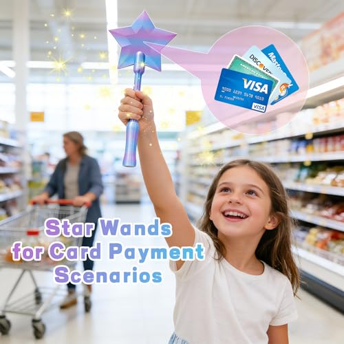 Credit Card Wand, 3D Printed Magic Tap to Pay Wand, Star Magic Wands Digital Payment Star Wands for Easy Checkout Suitable Scenarios for Card Payment-1PC (B)
