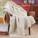 Herrschners Russet Striped Afghan Crochet Kit