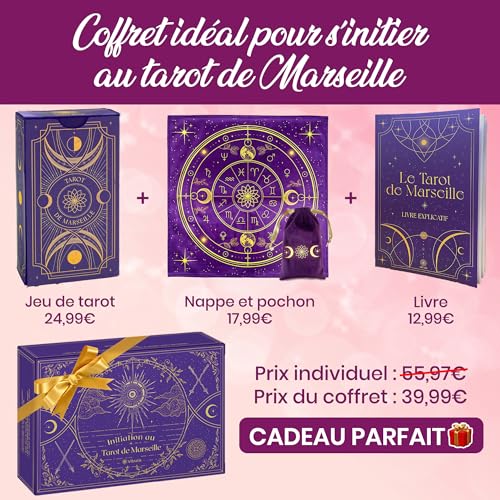 Caja de iniciación al tarot de Marsella para principiantes Caja de iniciación al tarot de Marsella para principiantes