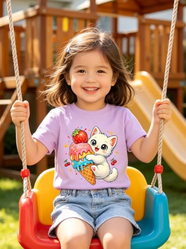 Image of Funnycokid Toddler Girls Graphic T-Shirt, Short Sleeve Tee, 2-8 Years