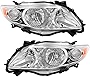 AUTOSAVER88 Headlight Assembly Compatible with 2009 2010 Corolla Chrome Housing Amber Reflector(Not fit S or XRS Trim)
