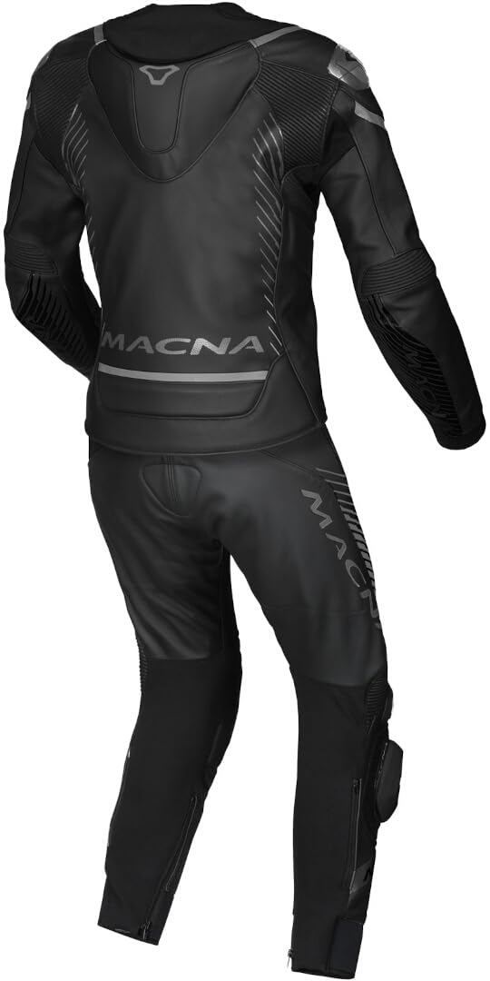 Macna Tronniq perforowany damski dwuczęściowy skórzany kombinezon motocyklowy, czarny, 42