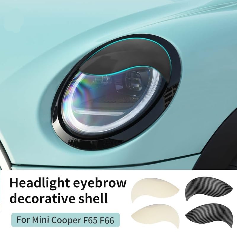 Cejas para Faros Delanteros compatibles con Mini Cooper F65 F66. Doble embellecedor Exterior para Faros Delanteros.
