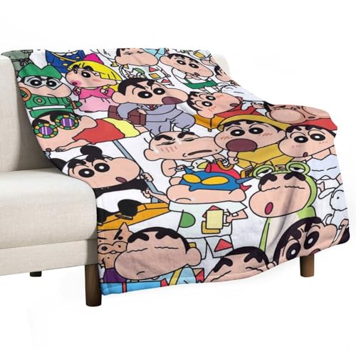 クレヨンしんちゃん 毛布 ブランケット 暖かい 肌に優しい フランネル ふわふわ 柔らかい 軽量 洗える お昼寝 お部屋 人気キャラ クリスマス 誕生日 プレゼント アニメ 推し かわいい おしゃれ